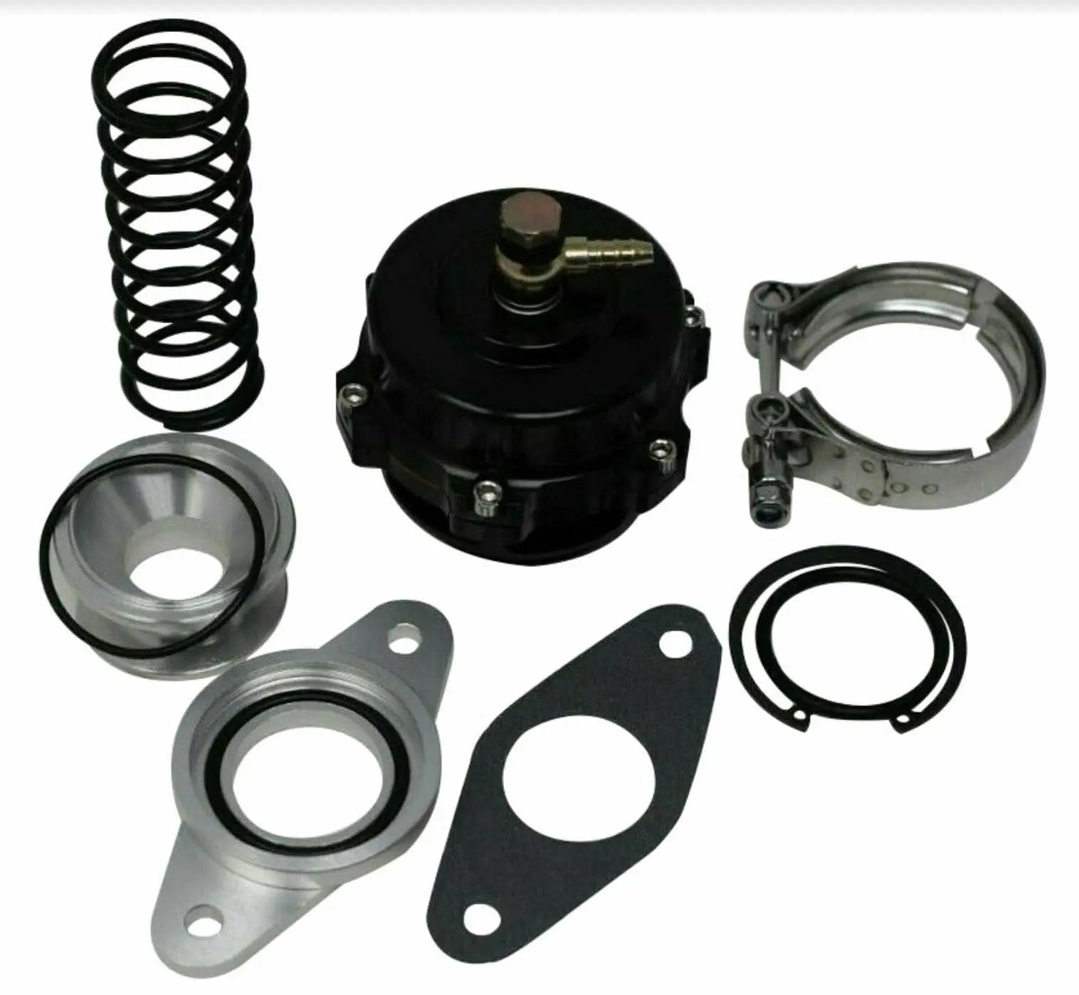 Jack Spania Racing 50mm Blow Off Valve BOV adapter for Nissan R32 R33 R34 RB20DET RB25DET GTR engine parts, metal construction.