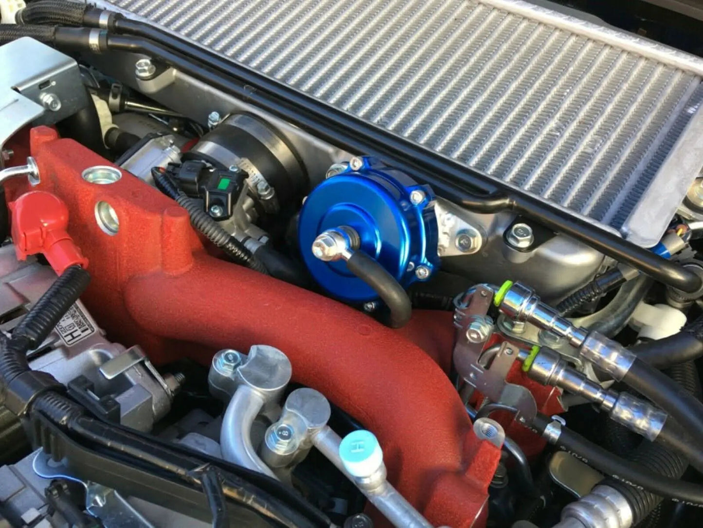 Jack Spania Racing 50mm Blow Off Valve BOV for Subaru Impreza WRX 02-07 and STi 04-20+ engine parts, showing the BOV unit.