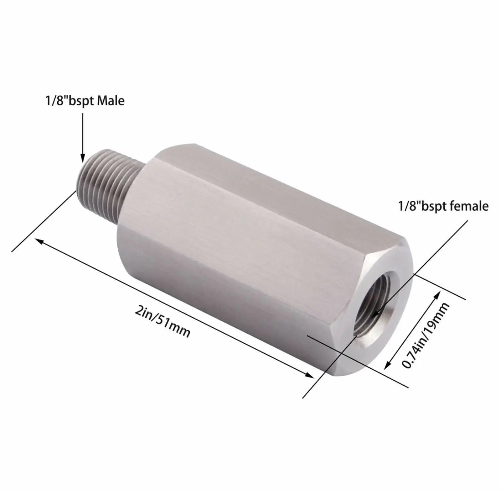Jack Spania Racing oil pressure sensor tee adapter fitting for 1/8'' NPT turbo supply feed line on engine parts