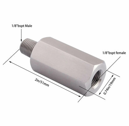 Jack Spania Racing oil pressure sensor tee adapter fitting for 1/8'' NPT turbo supply feed line on engine parts