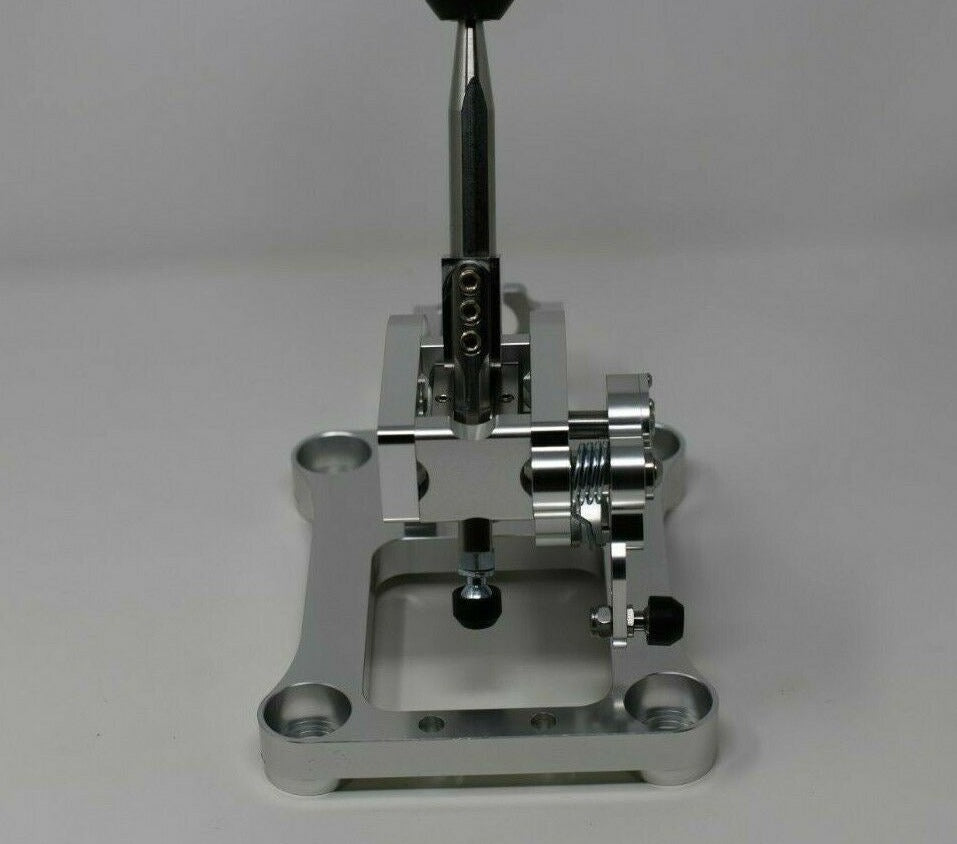 Jack Spania Racing billet shifter box assembly for TSX, TL, Accord AWD J B K Series transmission parts, showing polished metal construction.