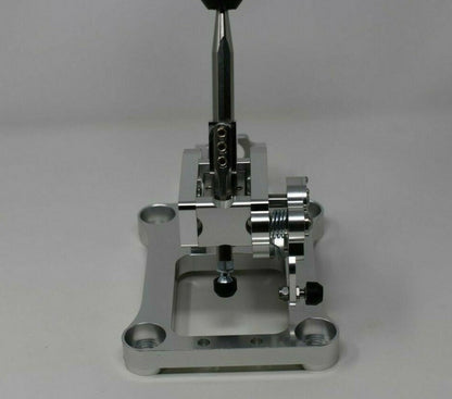 Jack Spania Racing billet shifter box assembly for TSX, TL, Accord AWD J B K Series transmission parts, showing polished metal construction.