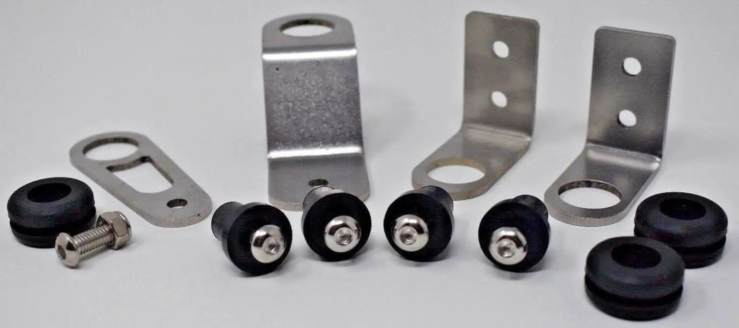 Bolt-on radiator bracket kit for Honda Acura Civic DC2 Si by Jack Spania Racing, engine parts for D B K H F series 92-2000 models.
