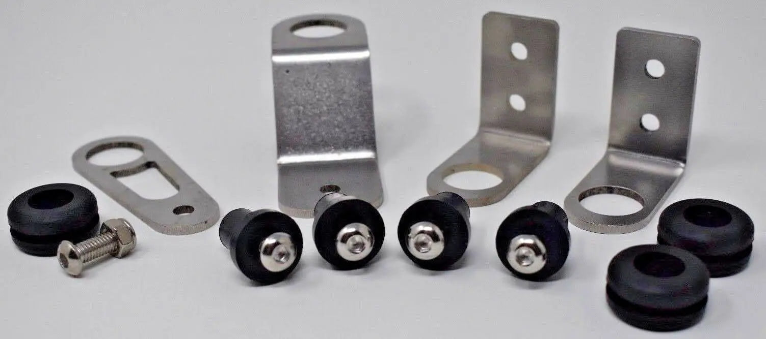 Bolt-on radiator bracket kit for Honda Acura Civic DC2 Si by Jack Spania Racing, engine parts for D B K H F series 92-2000 models.