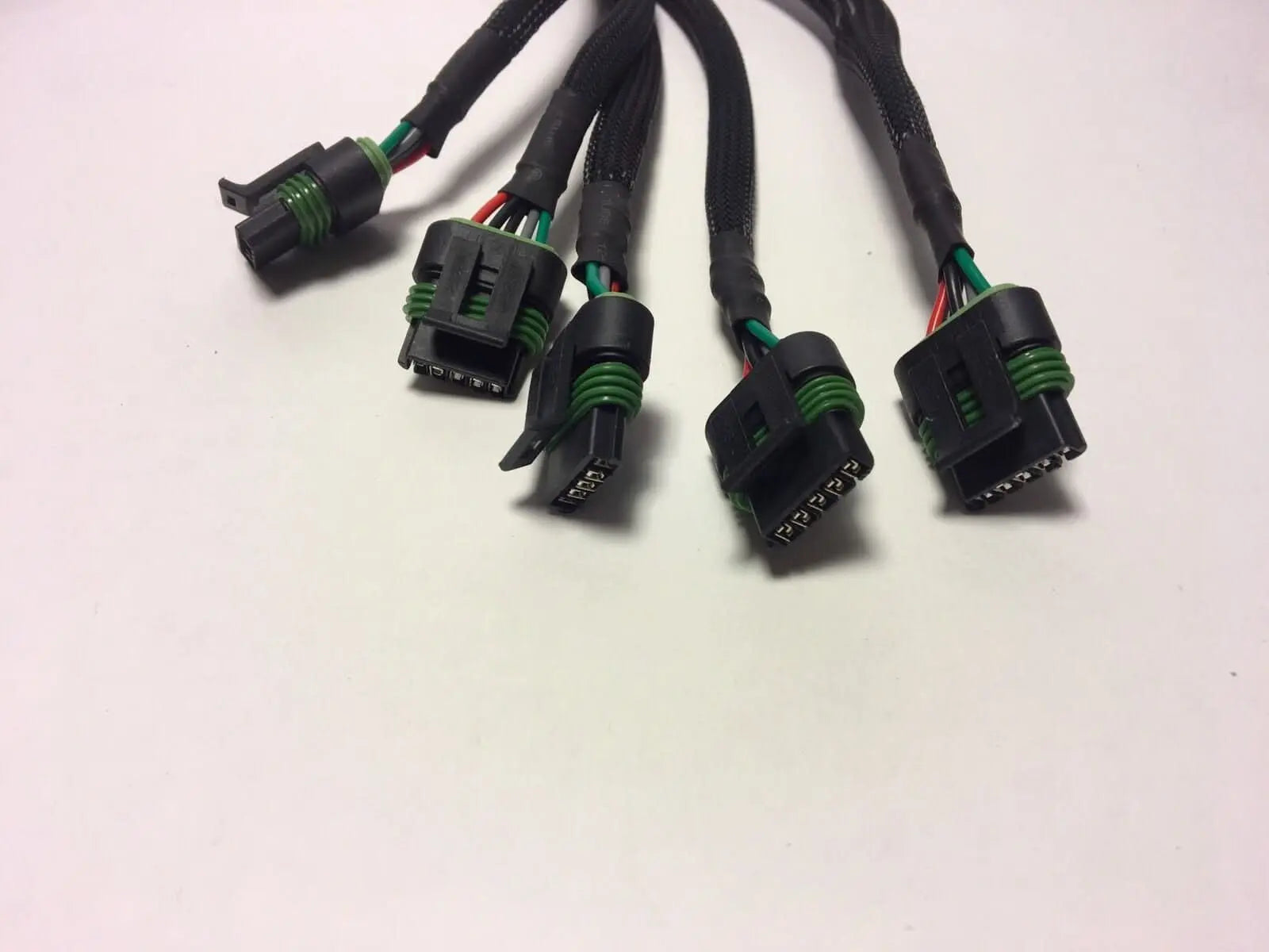 Jack Spania Racing 034 Motorsport AAN Plug-In Wiring Harness for VW/Audi 2.0T engine high output wiring kit, detailed view of the harness.
