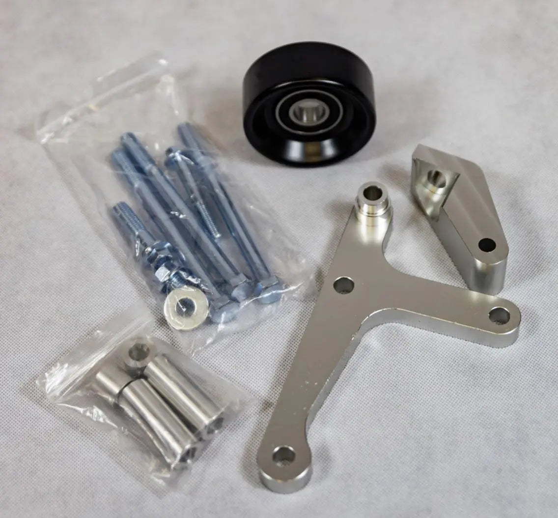 LS1 Camaro alternator bracket by Jack Spania Racing, low mount F Body alternator bracket with rear brace, suspension part for engine setup.
