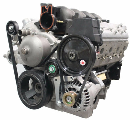 Jack Spania Racing LS1 Camaro alternator bracket with rear brace, low mount suspension part for F Body vehicles.