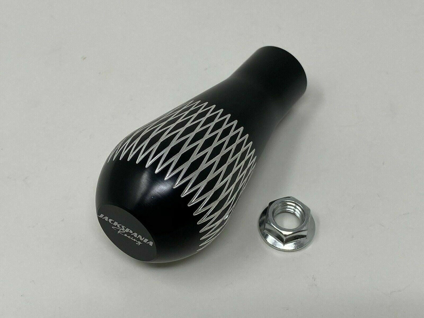 Jack Spania Racing billet shifter box assembly for TSX, TL, Accord AWD J K series transmission parts, shown with mounting details.
