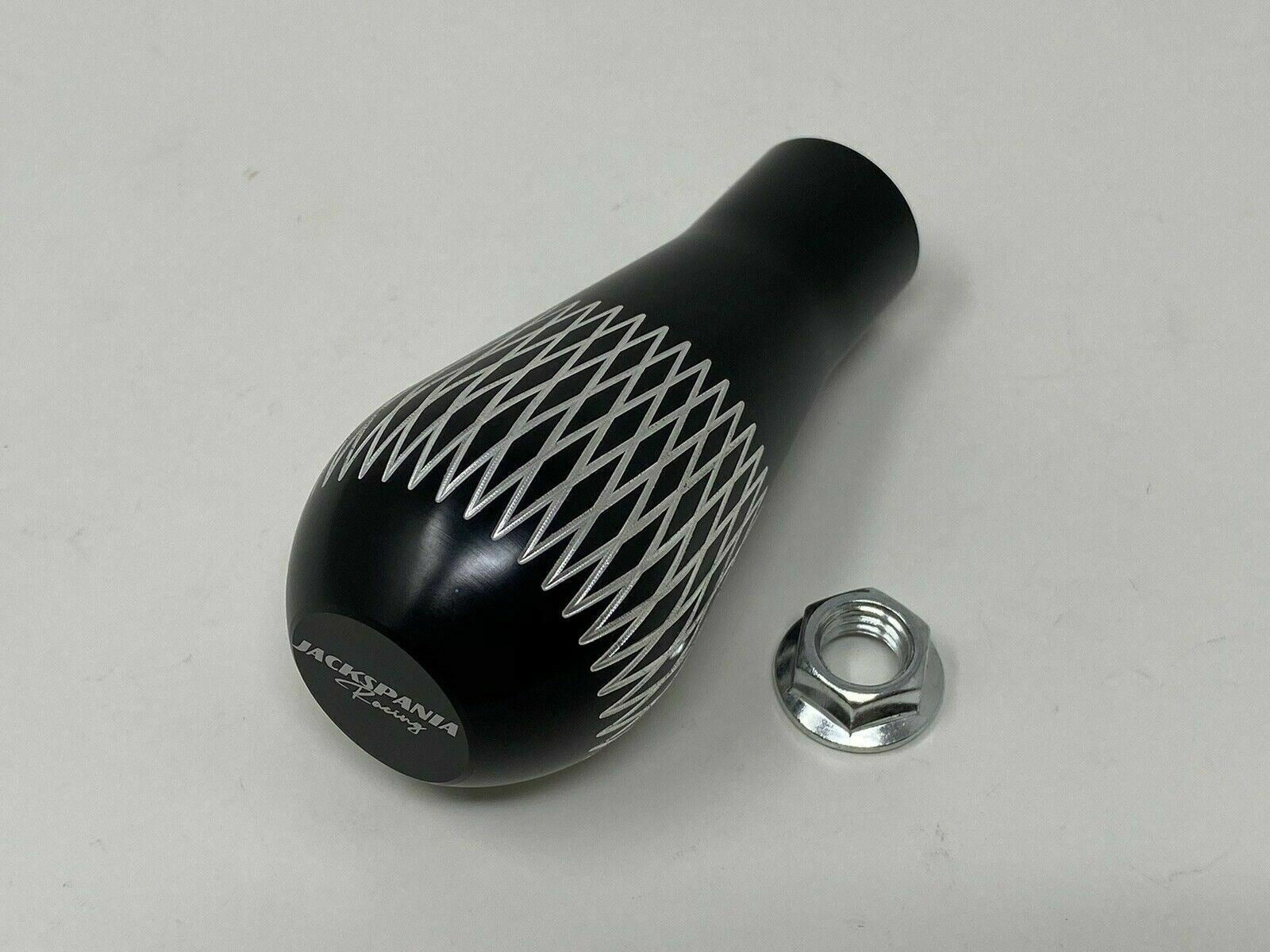 Jack Spania Racing billet shifter box assembly for TSX, TL, Accord AWD J K series transmission parts, shown with mounting details.