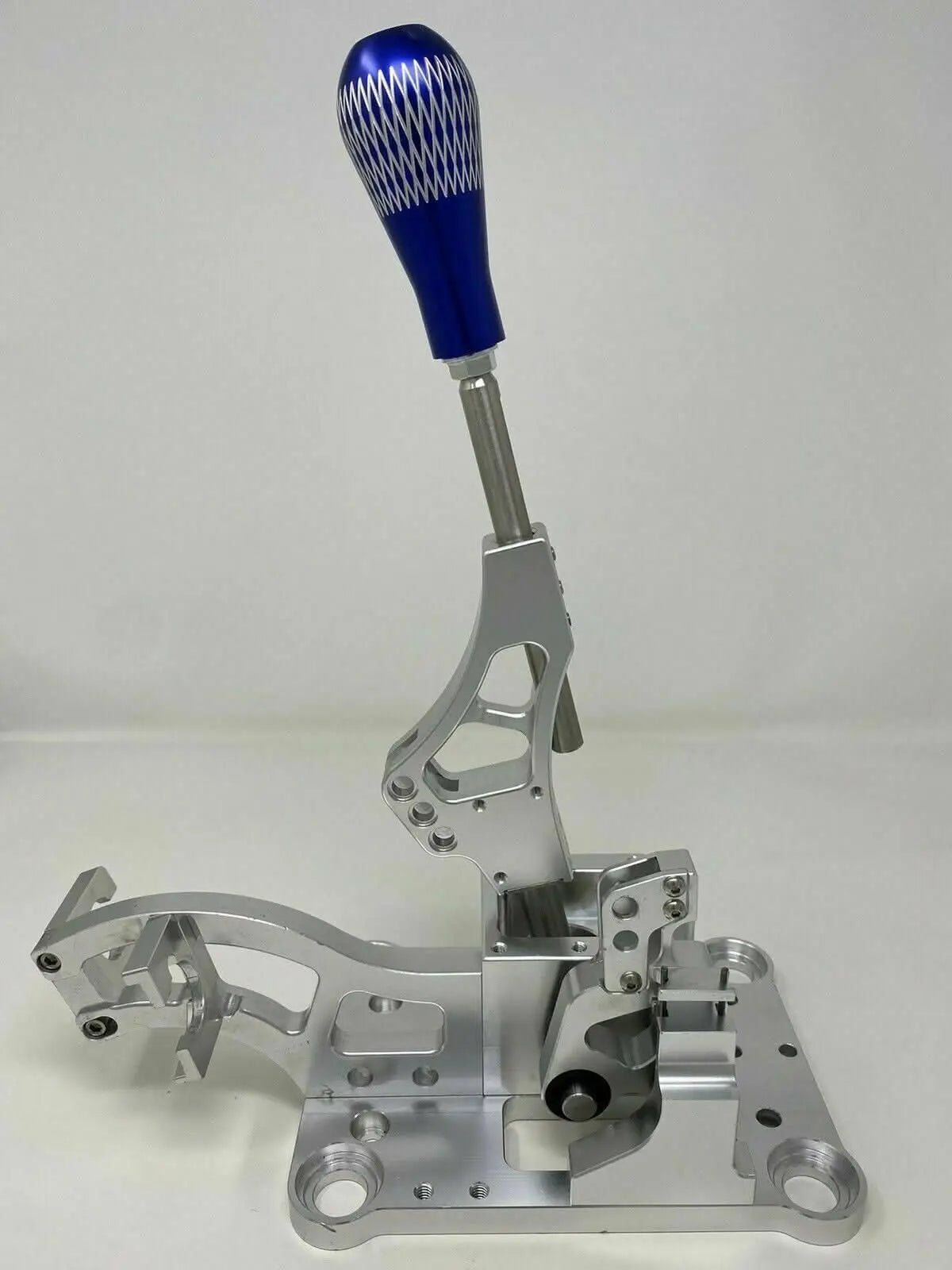 Jack Spania Racing billet tear drop weighted shift knob in aluminum, 195 grams, M10 x 1.5 thread for EG, EK, and DC2 interior cars.