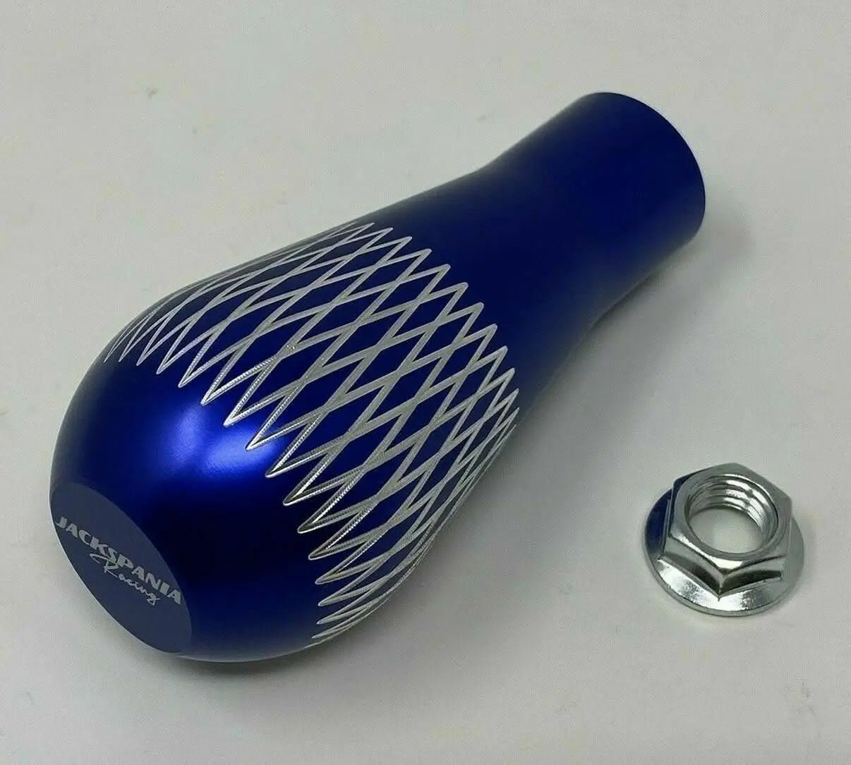 Jack Spania Racing billet tear drop weighted shift knob, aluminum, 195 grams, M10 x 1.5, for Honda EG EK DC2 interior gear shift