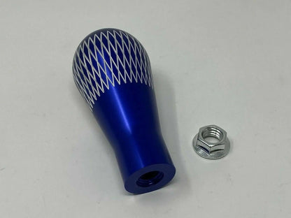 Aluminum Billet Tear Drop Weighted Shift Knob by Jack Spania Racing, 195g, M10 x 1.5, for EG, EK, and DC2 interior gear shifts.