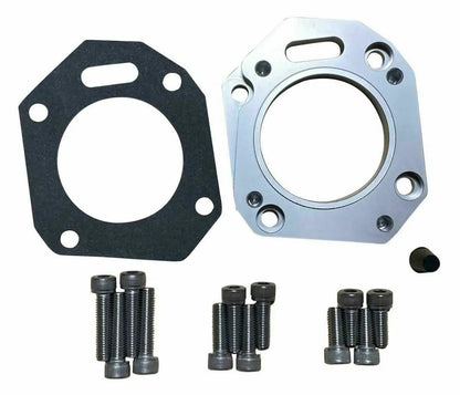 Jack Spania Racing K20 K24 K Series RBC throttle body adapter plate for Honda Acura Civic RSX and EP3 engine modification.