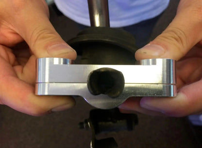 Jack Spania Racing billet D-Series short shifter linkage bushings for Civic transmission, showcasing durable aluminum construction.