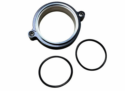 Aluminum HD clamp intake pipes for intercooler, 2.5" and 3" sizes, Jack Spania Racing engine parts with V-band clamps.