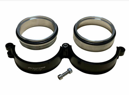 Aluminum HD clamp intake V-band intercooler pipes kit with 2.5" and 3" diameter for engine performance, by Jack Spania Racing