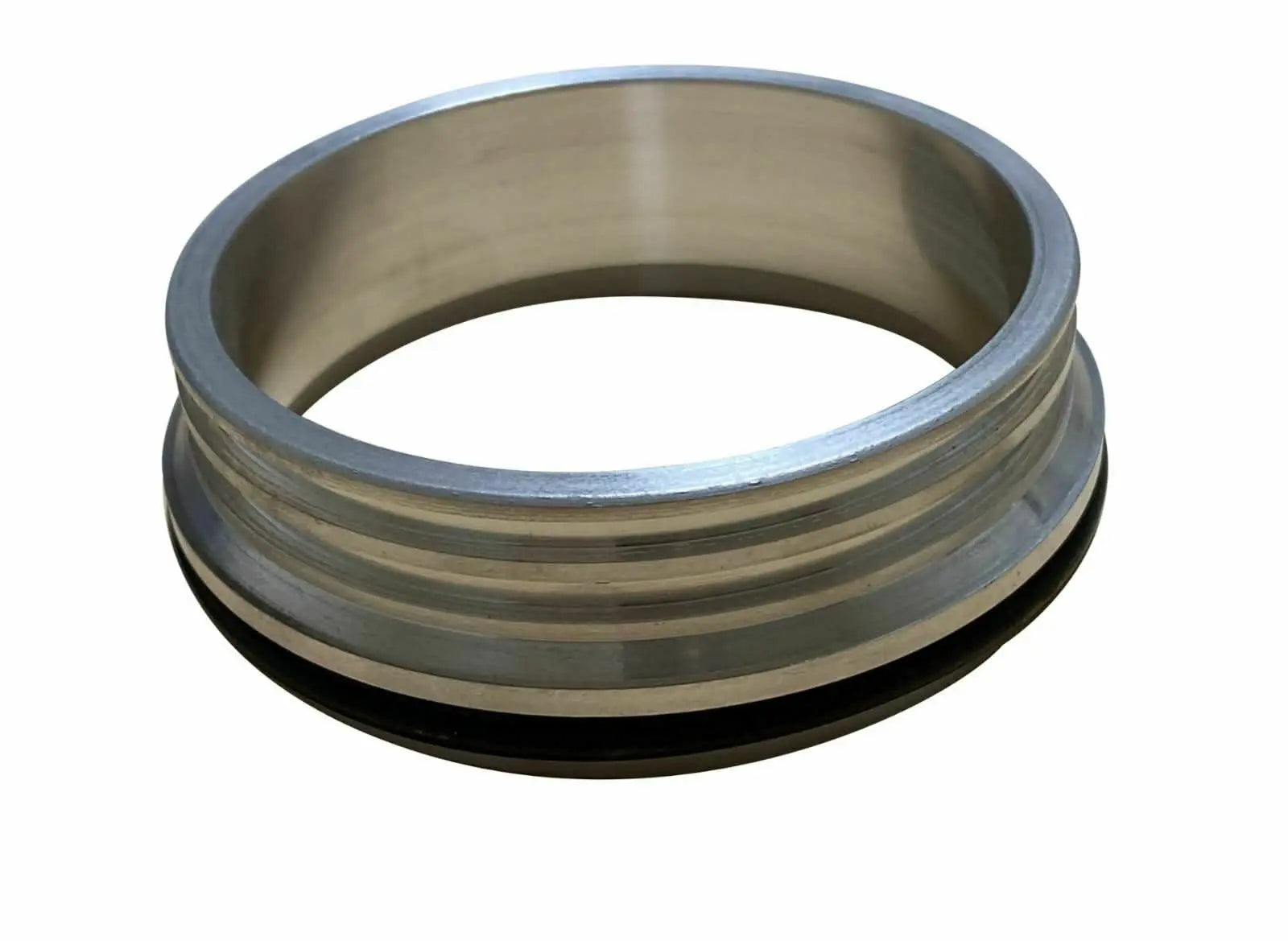 Jack Spania Racing aluminum V-band clamp kit with 2.5 and 3 inch intercooler pipes for engine performance and secure connections.