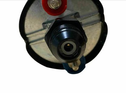 Jack Spania Racing 380LPH external inline fuel pump with check valve, compatible with Bosch 044, AEM, 10AN, 8AN, suitable for 1000HP engines