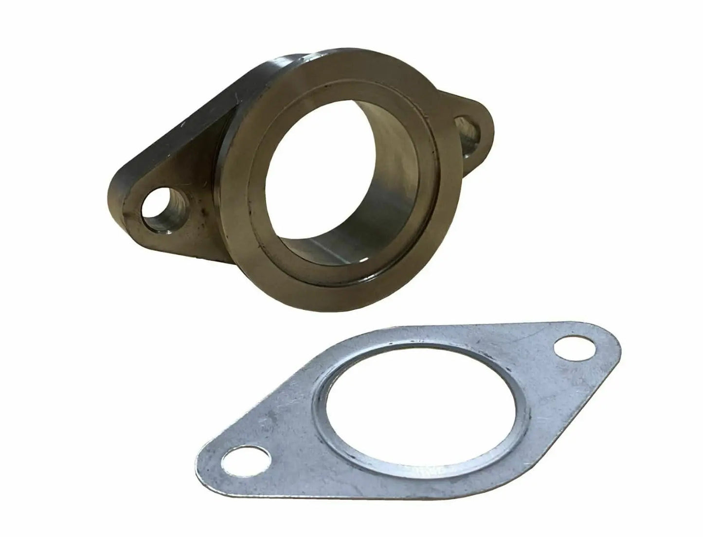 38mm V-band to 2-bolt flange wastegate adapter with gasket, compatible with TiAL MVS, by Jack Spania Racing engine parts