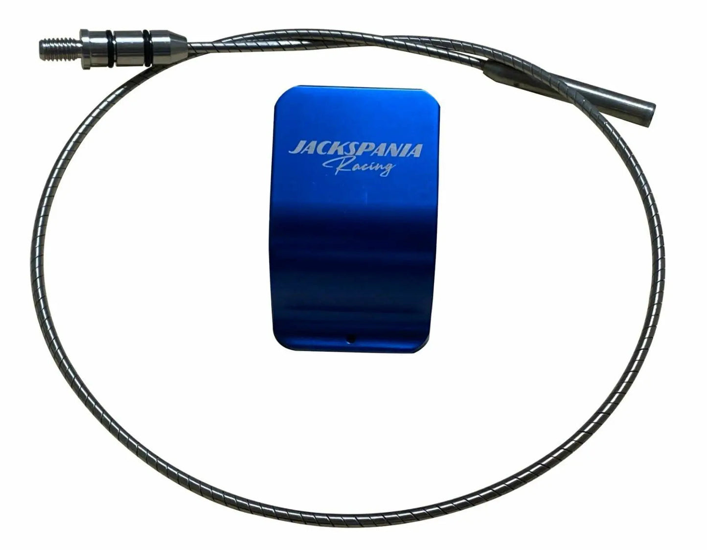 Honda Acura K-Tuned hybrid K-series billet oil dipstick by Jack Spania Racing, showing the precision-machined metal construction.