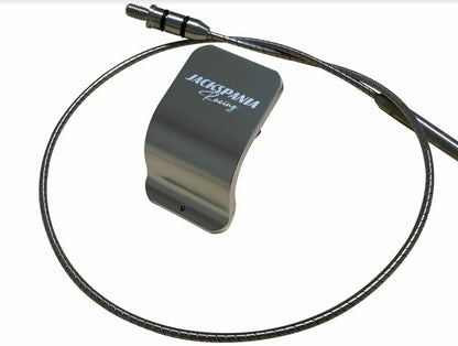 Jack Spania Racing billet oil dipstick for Honda Acura K-Tuned K20 K24 K-Series engine parts, showing the polished metal design.