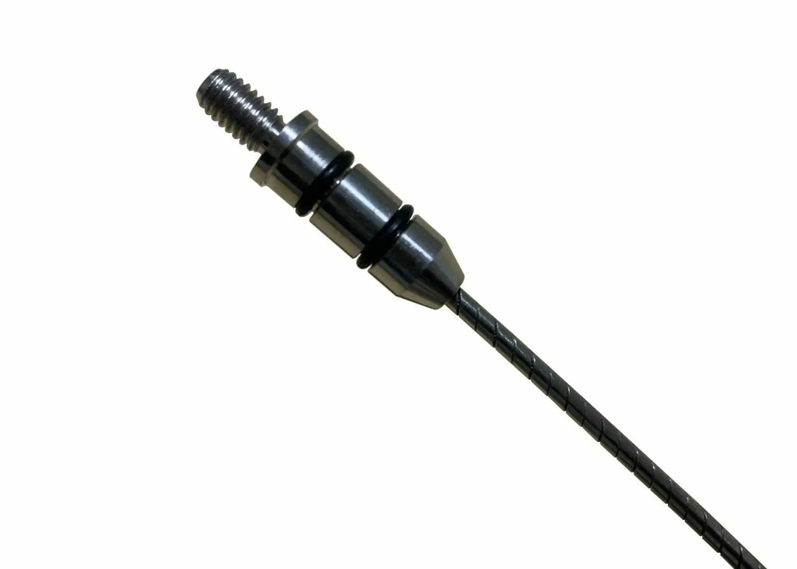 Jack Spania Racing billet oil dipstick for Honda Acura K-Tuned K20 K24 K-Series engines, showing a close-up of the shiny metal dipstick.