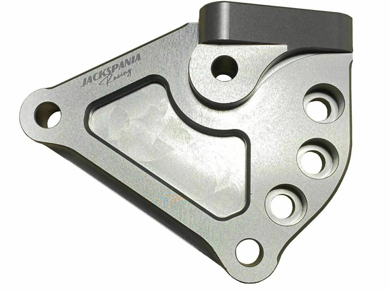 Jack Spania Racing K Series Side Mount Pulley Kit for Honda Acura Civic CRV K24 engine, includes pulleys and mounting hardware.