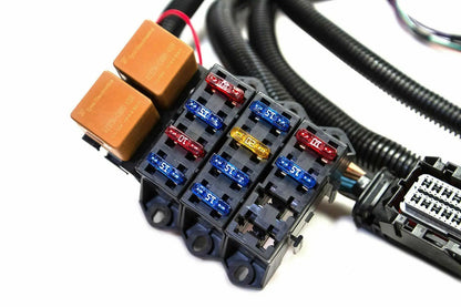 Jack Spania Racing 2006-2015 LS3 LS2 6.2L standalone engine harness with 6L80E/6L90E drive-by-wire system and LSX Vortec components.