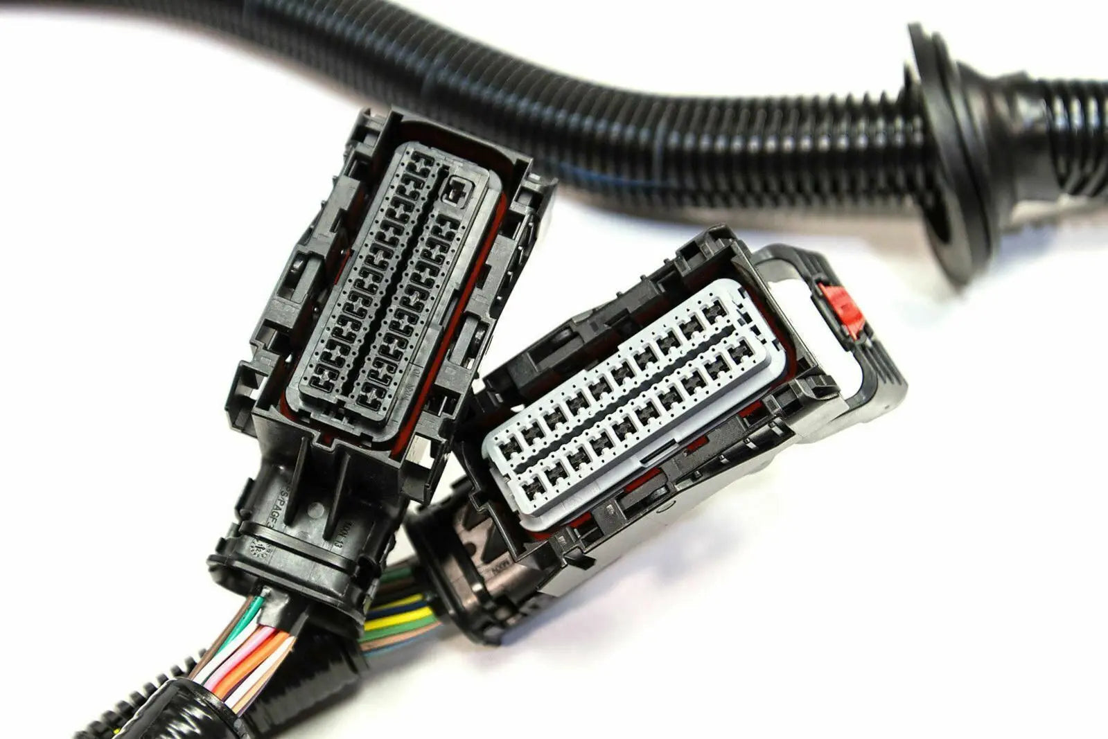 Jack Spania Racing 2006-2015 LS3 LS2 6.2L standalone engine harness with DBW drive-by-wire for LSX Vortec engines.