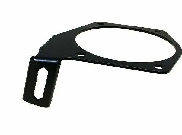 Jack Spania Racing throttle body cable bracket with intake gaskets for LS1, LS2, LS3, LS6 engines, 92mm and 102mm sizes.