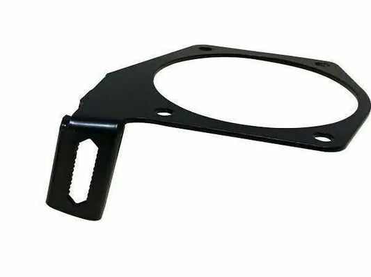 Jack Spania Racing throttle body cable bracket with intake gaskets for LS1, LS2, LS3, LS6 engines, 92mm and 102mm sizes.