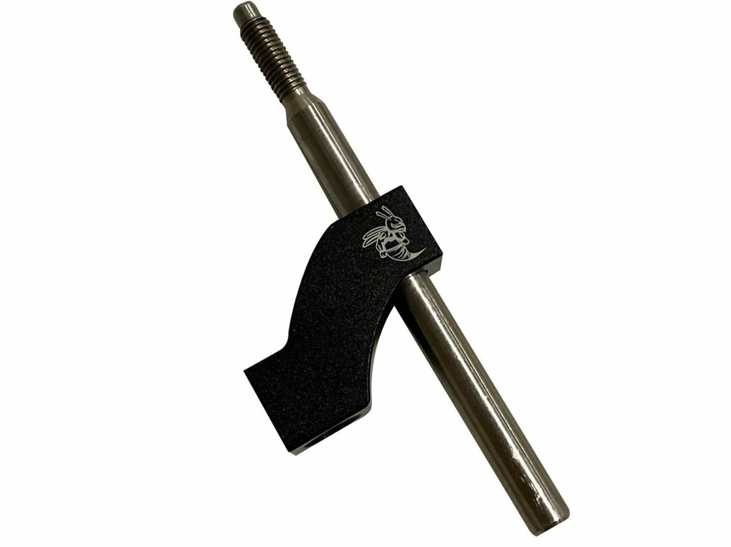 Jack Spania Racing adjustable shifter extender with shift knob, interior car accessory showcasing a sleek extension and polished knob.