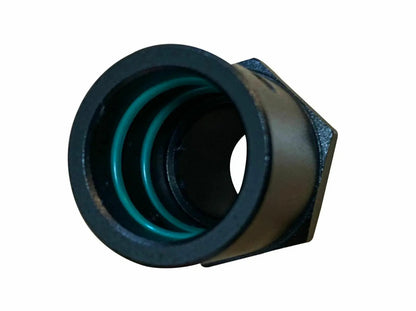 Jack Spania Racing breather fitting adapter for Honda Acura valve cover, 10AN Type S EK CRX K swap engine parts.