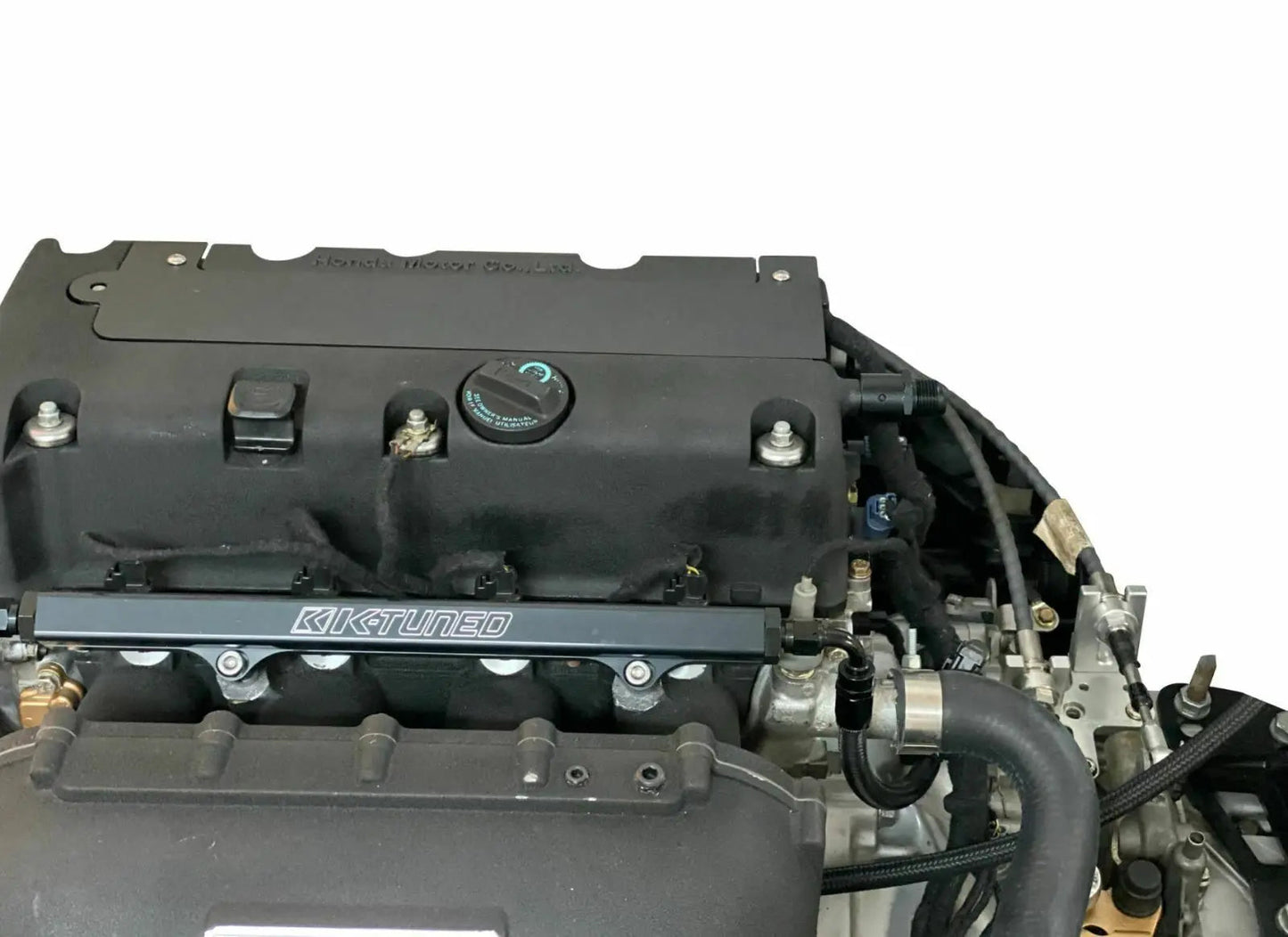 Jack Spania Racing breather fitting adapter for Honda Acura valve cover, 10AN Type S EK CRX K swap engine parts.