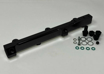 High flow fuel rail for Honda Prelude H22 H23 and Accord F22 engine, made by Jack Spania Racing, shown in the image.