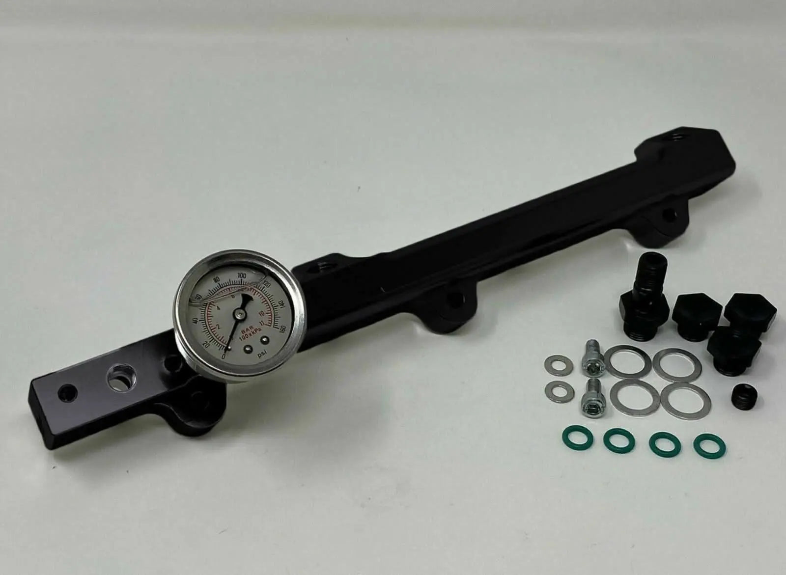 Jack Spania Racing H F Series high flow fuel rail for Honda Prelude H22 H23 and Accord F22 engine parts, shown in the image.