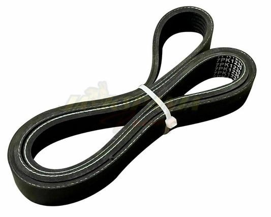 Jack Spania Racing replacement serpentine belt for K-Tuned AC PS Eliminator Kit, 7PK1230, 7-rib engine part.