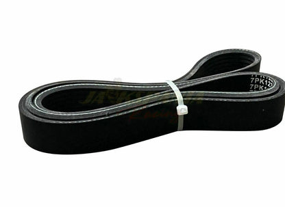 Jack Spania Racing replacement serpentine belt for K-Tuned AC PS Eliminator Kit, 7PK1230, 7 rib engine part.