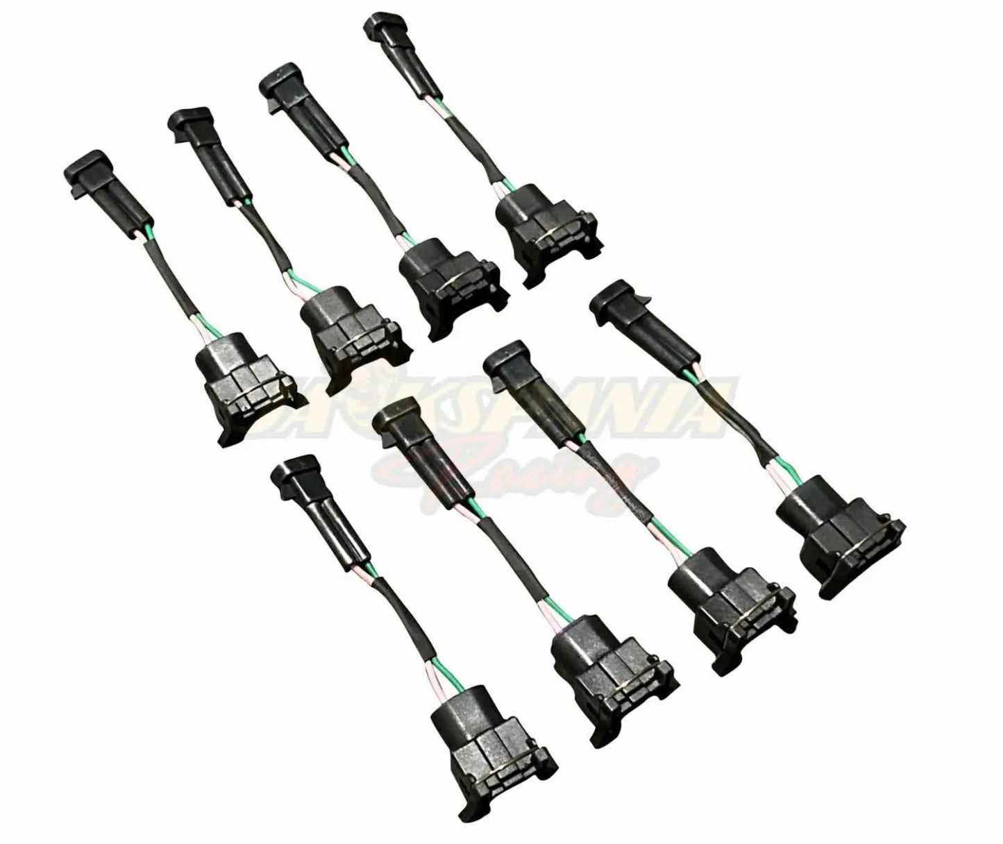 Wire harness adapter for Mini Delphi Multec to Jetronic EV1 fuel injectors, compatible with LS engine, by Jack Spania Racing.