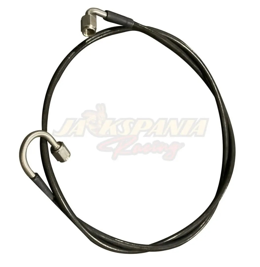 Stainless clutch line kit for Acura RSX K Series, K20, K24, by Jack Spania Racing, showing braided steel lines and fittings.