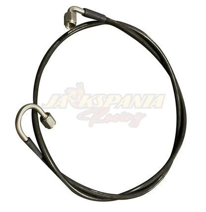 Stainless clutch line kit for Acura RSX K Series, K20, K24, by Jack Spania Racing, showing braided steel lines and fittings.