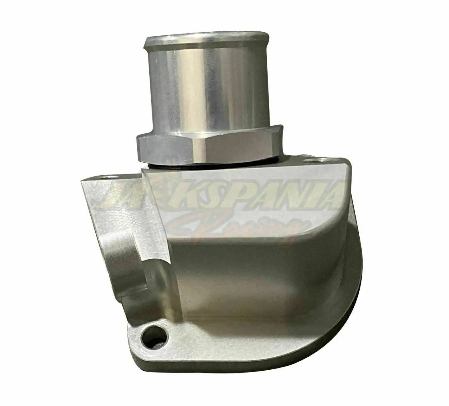 Jack Spania Racing B D Series thermostat coolant housing for Honda Acura B16 B18 B20 Civic GSR engine parts, with 16AN fitting.
