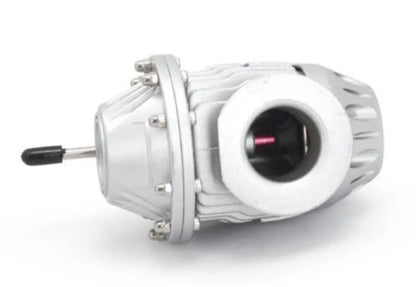 Jack Spania Racing SSQV blow-off valve for Honda Civic 1.5T turbo engine, showing the BOV flange and sleek metallic finish.