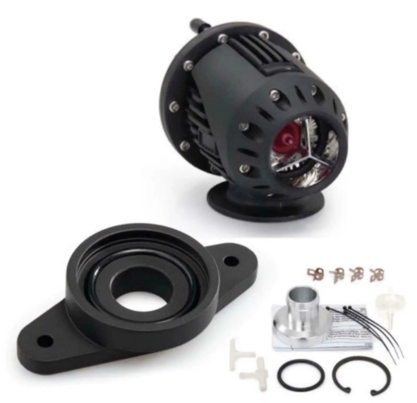 Jack Spania Racing SSQV blow-off valve for Subaru Legacy GT and Forester XT 08-14 with adapter, engine part for turbocharged vehicles.