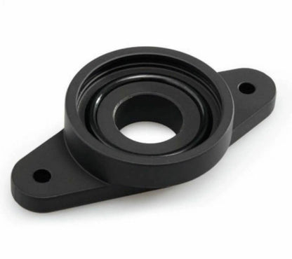 Jack Spania Racing SSQV blow-off valve for Subaru Legacy GT and Forester XT 08-14 engine parts with adapter, sleek metal finish.