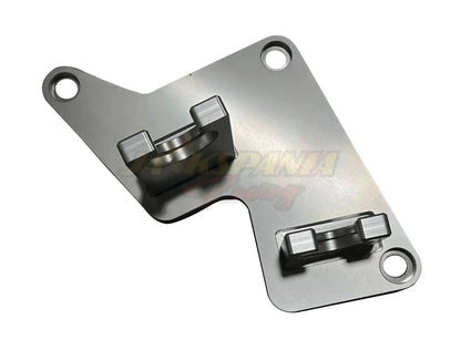 Jack Spania Racing billet shifter transmission bracket for Honda Acura B Series AWD CRV Civic, durable transmission part.
