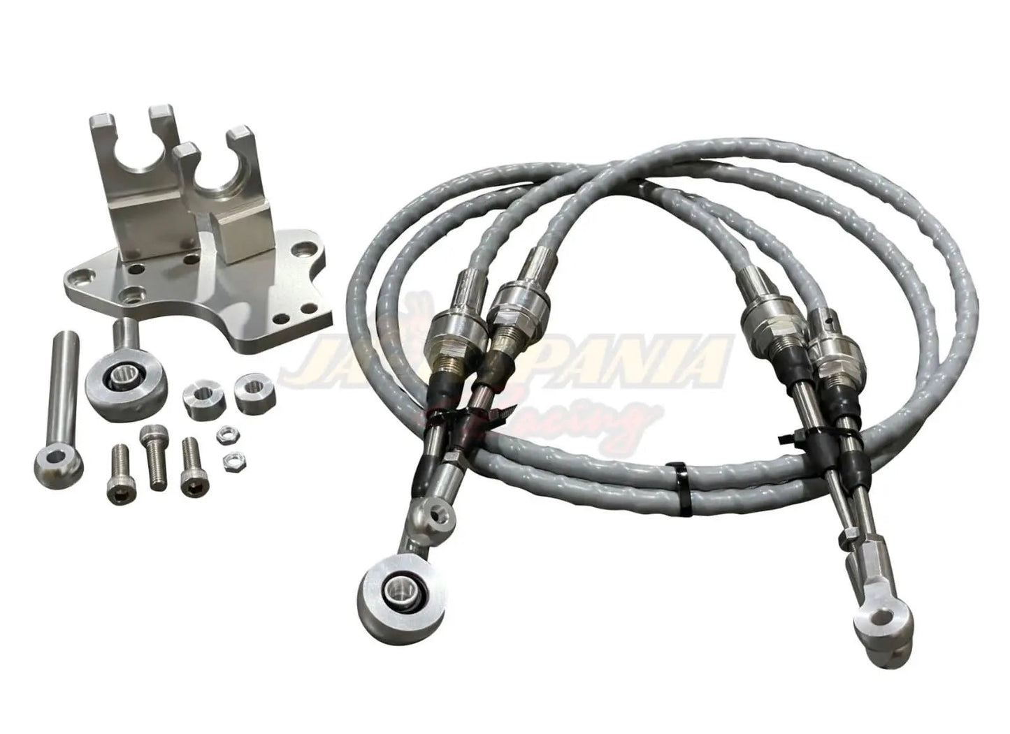 Jack Spania Racing RSX shifter box cables and shift linkage for H22, H23, F Series swaps in Prelude and Civic transmission parts.