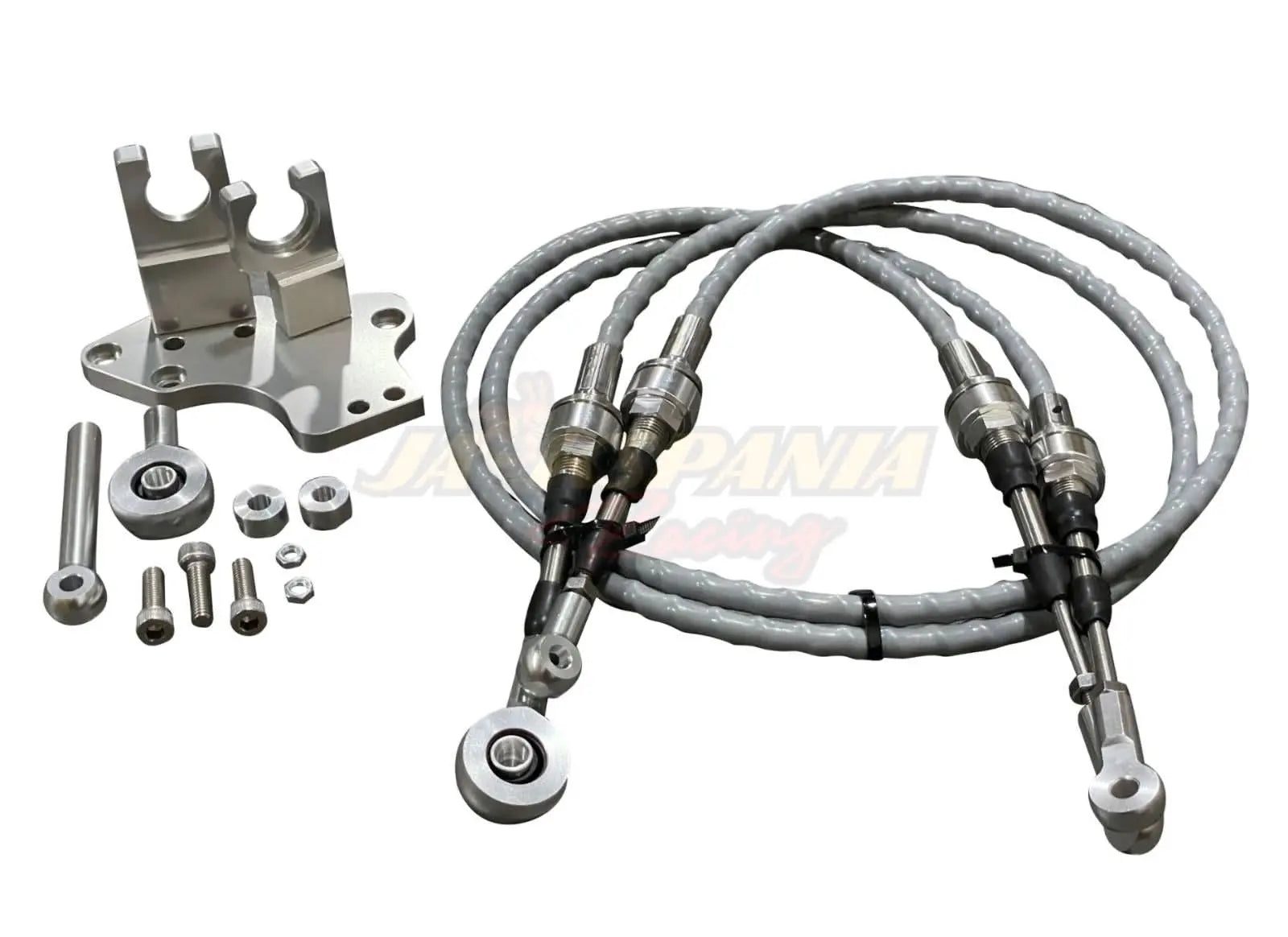 Jack Spania Racing RSX shifter box cables and shift linkage for H22, H23, F Series swaps in Prelude and Civic transmission parts.