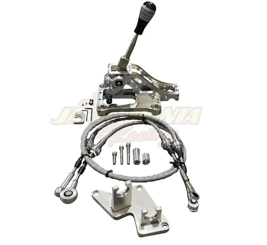 Jack Spania Racing B Series AWD shifter cables box and B16, B18, B20 transmission bracket for Civic, EG, EK, DC2, CRV.