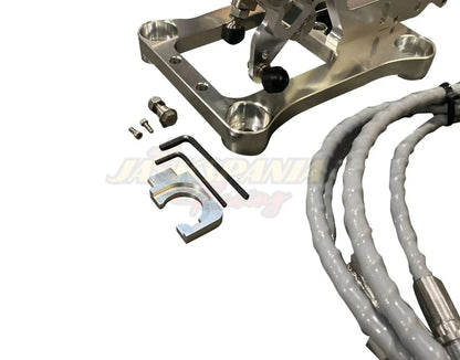 Jack Spania Racing B Series AWD shifter cables and B16 B18 B20 transmission bracket for Honda Civic and CRV models.